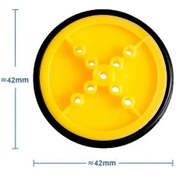 Resim 42Mm Mini Rubber Tekerlek - 3Mm Mil Uyumlu 
