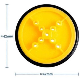 Resim 42Mm Mini Rubber Tekerlek - 3Mm Mil Uyumlu 
