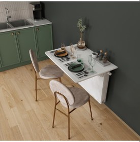 Resim Petek Üstü Raf Masa-oval Köşeli Duvara Montaj Gerektirmez 