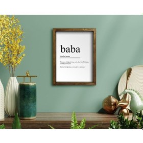Resim Bk Home Godfather Baba Tasarımlı Doğal Masif Ahşap Çerçeveli Tabl (551059338) 