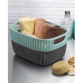 Resim Gondol Plastik Gondol 2 Renkli Örgü Sepet 