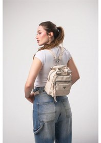 Resim Ççs 18076 Kadın Sırt Ve Omuz Çantası Bej-camel 
