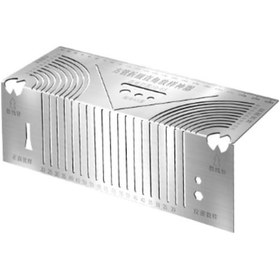 Resim Padalink 90 Derece Kavisli Çizim Cetveli - Paslanmaz Çelik Profesyonel Açı Ölçer Ve Markalama Aleti 