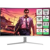 Resim Gamepower Vivid F20 27" 1500R Curved RGB Beyaz 120Hz 1Ms FHD Va Panel 2x2W Speaker Gaming Monitör 