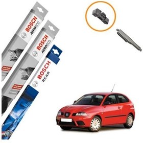 Resim Seat Ibiza Muz Silecek Takımı Ön Arka Bosch Aeroeco 2006-2009 