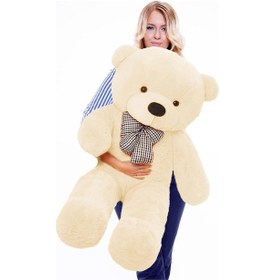 Resim 100 Cm Papyonlu Büyük Ayıcık (%100 Yerli) Krem 