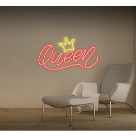 Resim Twins Led Queen Yazılı Taç Figürlü Neon Tabela Kırmızı Model:model:29353366 Kırmızı 