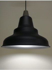 Resim Riolight Retro Siyah Içi Siyah Krom Askılı Tekli Sarkıt 