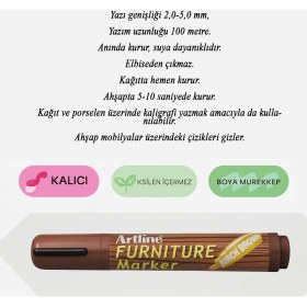 Resim Nzb Mobilya Rötuş Kalem Ahşap Masa Sehpa Dolap Parke Çizik Giderir Çatlak Kapatıcı Huş Kahverengi Renk 