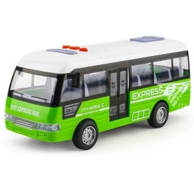 Resim Yeşil Mini Ekspres Otobüs Oyuncağı Açık Yeşil 
