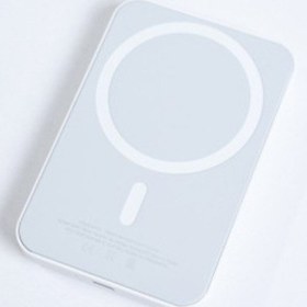 Resim 10000 Mah Batarya Kablosuz M-safe Battery Pack Kablosuz Wireless Şarj Powerbank Beyaz 