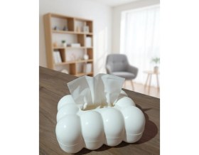 Resim Dripon Bulut Şeklinde Peçetelik-Dekoratif Masa Üstü Yaylı Peçete Kutusu-Bubble Peçetelik 