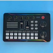 Resim Zhanglei001 Usb Şarjlı Ses Mikseri Ve Çevresel Ses Kartı Siyah Oyun Karaoke Konferans Uyumlu Pil Göstergeli 