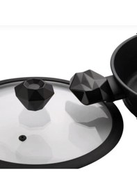 Resim Diamond Silikon Kenarlı 28 Cm Cam Tencere Kapak Ve Elmas Model Te 