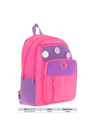 Resim Kauko Holiday Kız Çocuk Altı Bölmeli Rozetli Okul Sırt Çantası - Pembe - K1830 Pembe - Mor 