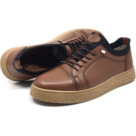 Resim Taşpınar Goldbrand %100 Hakiki Deri Erkek Rahat Günlük Casual Lastik Bağcıklı Ayakkabı 40-44 Taba 