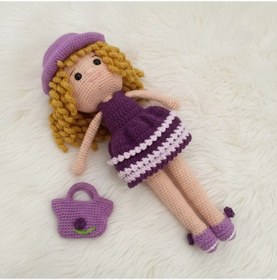 Resim El Yapımı Amigurumi Oyuncak Bebek 27 Cm Pamuk Örgü Pelüş 