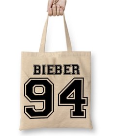 Resim Baskı Dükkanı Justin Bieber 94 Bez Çanta Uzun Saplı 