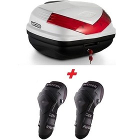 Resim Wogen Wg39 Premium Arka Çanta 39 Litre Beyaz + Karbon Dizlik He Siyah 