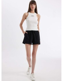 Resim DeFacto Regular Fit Basic Düz Bermuda Şort D3327AX24SMBK81 Siyah 