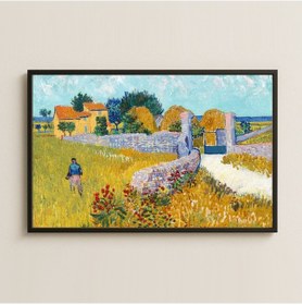 Resim Van Gogh Sarı Evler Ve Taş Duvarlar Pleksi Tablo 