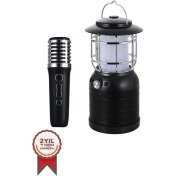 Resim Torima SD08 Siyah Mikrofonlu Bluetooth Hoparlör Nostalji Fener Speaker 