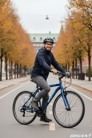 Resim Bisan Guida 28 Jant Erkek Şehir Bisikleti 54 cm Alüminyum Kadro V-Fren Shimano 21 Vites Lacivert 