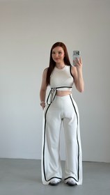Resim Hadise Crop Bağlama Takım Beyaz 