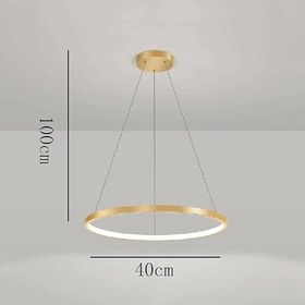 Resim Gold/Mena / 40 cm / 3 Renk Işık/Sarkıt Avize / 3 Yıl Garanti 
