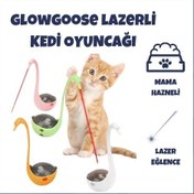 Resim GlowGoose Kuğu Şeklinde Lazerli Kedi Oyuncağı 