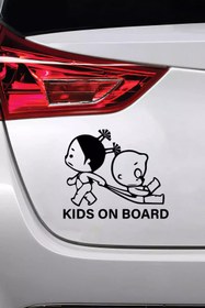Resim Genel Markalar Kids On Board - Araç, Oto, Laptop, Duvar Uyumlu Sticker 50*45 Cm 