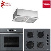 Resim Teka Ankastre Gri Set 5 [ Hlb 8400 St Fırın Gbe 64002 St Ankastre Ocak Gfh 55 Gömülebilir Aspira 