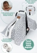 Resim Mordesign Bebek Puset Örtüsü, Askı Stil Stars Desen, Gri Renk 