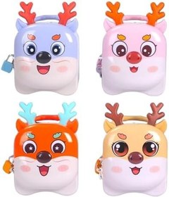 Resim Kilitli Metal Geyik Kumbara 