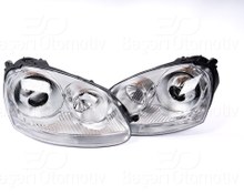 Resim VOLKSWAGEN GOLF 5 - JETTA 2005-2009 FAR SETI SOL SAG MERCEKLI KROM TAK CALISTIR 