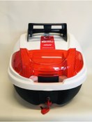 Resim arwic Motorsiklet Arka Çanta 32 Litre Beyaz Sırt Dayamalı Üst Tabakalı Full Set 