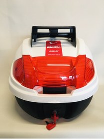 Resim arwic Motorsiklet Arka Çanta 32 Litre Beyaz Sırt Dayamalı Üst Tabakalı Full Set 