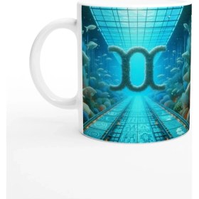 Resim Başak Burcu Baskılı Kahve Kupası - Astral Denizaltı Dünyası Vs3 