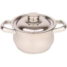 Resim 14 cm Mini Güveç Tencere, Mama ve Sos Için Kullanışlı, Beyaz Renk 