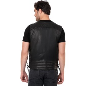 Resim The Biker Jeans Dallas Deri Motosiklet Yeleği Erkek 