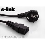 Resim S-Link Sl-p330 3mt 3-1mm Power Elektrik Kablosu 