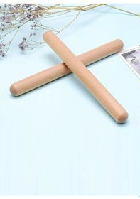 Resim Ahşap Ritim Çubuk Seti Çift 2 Adet 