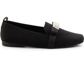 Resim Bambi Siyah Nikel Kadın Loafer Ayakkabı K01327020382 Siyah 