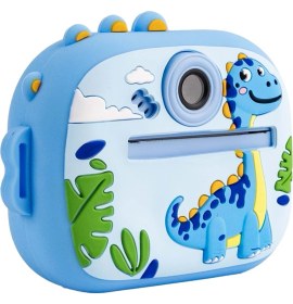 Resim M5 Taşınabilir Fotoğraf Yazıcı ve Kamera Dinazor Mavi 