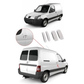 Resim Brsplast Citroen Berlingo Uyumlu 1996-2008 Krom Kapı Kolu 4 Kapı Paslanmaz Çelik 