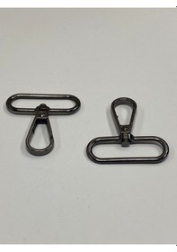 Resim Karantuhafiye Çanta Kancası / Büyük Klasik Model / 2 Li Set Antrasit Antrasit 