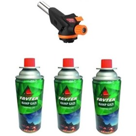 Resim 3 Kartuşlu Çakmak Pürmüz Seti - Turbo Tourch Kamp Piknik Pürmüz Seti 