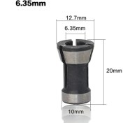 Resim Liyao 6.35MM 6/6.35/8mm Yüksek Hızlı Çelik Pens Chuck Adaptörü Gravür Kırpma Makinesi Elektrikli Freze Makinesi Bakalit Freze Makinesi Parçaları (Yurt Dışından) 