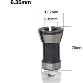 Resim Liyao 6.35MM 6/6.35/8mm Yüksek Hızlı Çelik Pens Chuck Adaptörü Gravür Kırpma Makinesi Elektrikli Freze Makinesi Bakalit Freze Makinesi Parçaları (Yurt Dışından) 