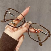 Resim 1 Çift Y2K Büyük Kare Gözlük - Mavi Işık Filtreli Lensli, Kahverengi Çerçeveli Bilgisayar, Oyun ve Günlük Kullanım İçin Retro 2000'ler Moda Gözlüğü 